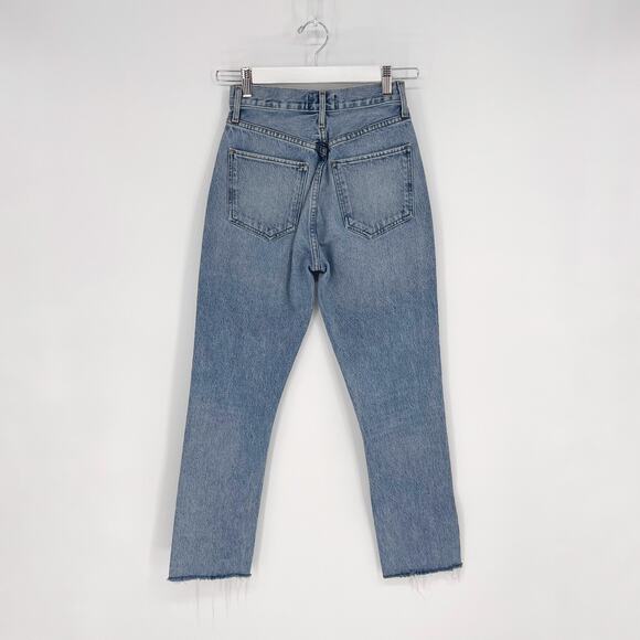 AGOLDE Riley High Rise Straight Crop Jeans Women’s 24 Zephyr Wash - Picture 6 of 6